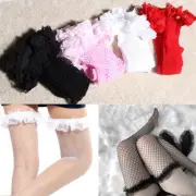 Sexy Lingerie Stockings Lace Fishnet Socks Thigh High Solid Elastic Over Knee ]