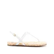 [Prada] Prada Triangle-logo Slingback Espadrilles 41 IT WHITE