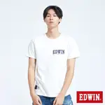 EDWIN 人氣復刻 EDWIN復古印花口袋短袖T恤-男-白色
