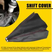 Car Shift Black Boot Leather Gear Shift Cover For Universal Manual Automatic