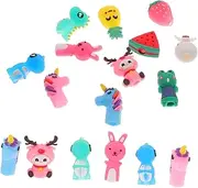 TEHAUX 30pcs for Boys and Girls Decorative Silicone Pencil Caps Adorable Mini Covers