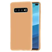 4PCS Frosted Soft TPU Protective Case for Galaxy S10 Plus(Brown)