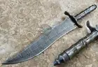 16.50" Custom Hand Made Beautiful Damascus steel Kukri Bowie knife (2535)