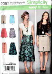 SIMPLICITY PATTERN 2257 SKIRTS MISSES SIZES 16 18 20 22 24 UNCUT FF