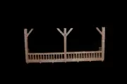 Zorro Balcony brown resin toy soldiers Marx Legon of Zorro playset 54mm