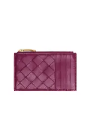 Bottega Veneta Zipped Card Case with Coin Purse in Cinnabar