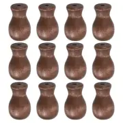 Cord Knobs, Brown Wooden Cord Tassel Drops Pull End for Window, 1.3x0.7" 12Pcs