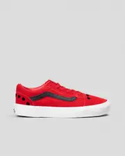 [Vans] Vans Girls' Old Skool Shoes in Hearts Red/Black Size 13 13 Hearts Red/Black