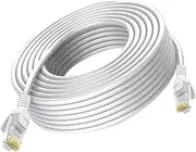 FELTECHELECTR 1pc Network Line Gigabit Line Ethernet Cord High- Patch Cord Flat Ethernet Wire Computer Wire High Wire Internet Network Wire Patch Cord Cat5e Cable White PVC Cross Line