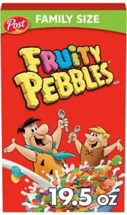 Post Fruity Pebbles, Gluten Free Cereal 19.5 OZ Family Size FREE SHIPPING