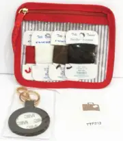 Planet Earth Brown Key fob Needlepoint Kit with Luggage Insert, threads, bag