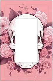 Neukim Decorator Switch Cover 1 Gang Single Rocker Skull Flowers Leaf Wall Plate Outlet Switch Covers Light Switch Cover Receptacle Cover