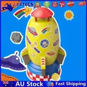 Rocket Launcher Plastic Space Rocket Jet Sprinkler for Child Kids (Yellow)