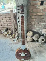 Ustad Vilayat Khan Style Sitar with Tune Wood, Fiber Box, Mizrabs & Extra String