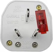 DIY Rewireable 3-Pins Australia/New Zealand Plug with Switch and Fuse16Amp 250V Male Socket Electrical Wire Connect AC Power Adapter Detachable (White, AU with Switch 16A)