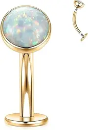 [AROWRO] 14G Belly Button Ring Belly Ring Titanium Belly Piercing Belly Button Jewelry Vch Navel Jewelry Vch Navel Piercing Jewelry Internally Threaded Navel Barbell Stud Flat Back