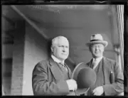 Mr E. Pearce and Owen Mollison at a racecourse, NSW, 1930 Australia Old Photo