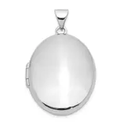 Sterling Silver Rhodium-Plated Oval 23mm Locket