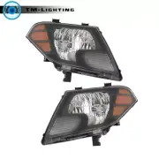 For 2009-2021 Nissan Frontier Left&Right Black Headlights Assembly Halogen Type (for: Nissan)
