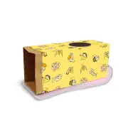 Afp Cat Toy Cartoon Kraft Paper Cat Tunnel Yellow