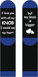 [DTUIEUI] Valentines Gifts for Him,Mens Valentines Gifts,Socks, Black Blue, 6.5-11 US