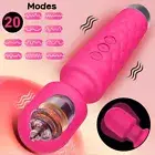 Rechargeable Dildo Wand Vibrator Clitoris Stimulator AV Female Big Women Sex Toy