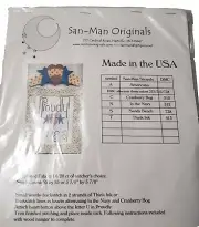 San Man Originals Proudly Made In The USA Cross Stitch Wooden Hanger Decor