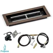 18" x 6" Stainless Steel Drop-In Pan w/ Spark Ignition Propane - Bronze