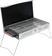 Camping Picnic Stainl Steel Ch oal Grill Home Garden Barbecue Rack Portable Detachable Barbecue Grill Ch oal Grill Black