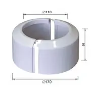 Rawiplast High Split Two-Piece White WC Toilet Rosette Soil Pipe Connection Collar Cover 110mm