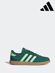 adidas Dark Green/White Breaknet Sleek Trainers (AF7560) | $115