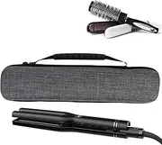 Curling Iron Holder, Flatiron Storage Case | Waterproof Flat Iron Cover Pouch, Portable Travel Gear for Outdoor, Multifunctional Styling Tool Holder, gray, 説明を参照してください