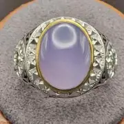 Mens Yemeni Aqeeq Rings Emerald Ring Sterling Silver 925 Agate Ring Handmade Aki