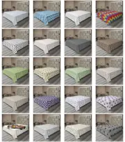 Ambesonne Geometric Shapes Flat Sheet Top Sheet Decorative Bedding 6 Sizes