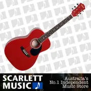 Redding 3/4 Size Dark Pink Dreadnought Spruce Top Guitar