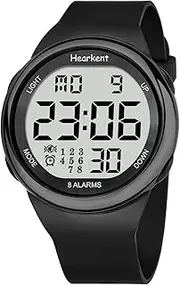 [Hearkent] Waterproof 8 Vibrating Alarms Watch Medicine Pill Reminders Watch for Elderly Seniors LCD Large Numbers with Backlight…