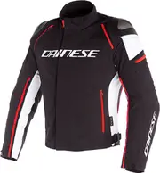 Dainese Racing 3, textile jacket D-Dry , color: Black/Black/Neon-Red , size: 46