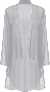 [Choomomo] Womens Kimono Cardigans Sheer Chiffon Cover Ups Casual Loose Open Front Bolero Outerwear