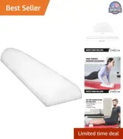 White Foam Roller for Exercise & Physical Therapy - 6" x 36" Half-Round