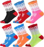 [Coolwife] Anti-slip Athletic Socks Men Women Non-slip Socks Cycling Yoga Running Sport Socks 6 Pairs