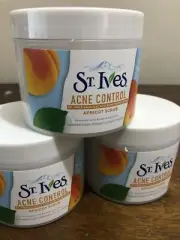 Lot Of 3 St Ives Blemish Acne Control Apricot Scrub, 10 Oz