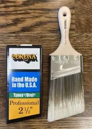 Corona Cool Red-Gold Nylon/Polyester 2.5”Angular Paint Brush