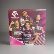 2025 Calendar NRL Manly Waringah Sea Eagles Square Wall Paper Pocket CNRB6