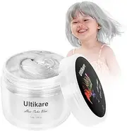 Hair Color Wax, Ultikare Instant Hair Dye Cream Mud Washable Temporary Hair Dye Natural Hairstyle Color Pomade for Party, Cosplay, Halloween (Grey) (Blue) (White)