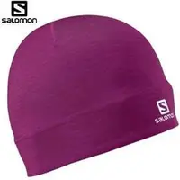 在飛比找樂天市場購物網優惠-[ Salomon ] Active Beanie帽 紫紅 