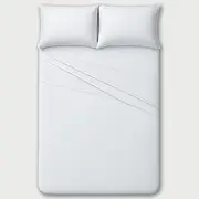 Sheets Full XL Size Bed Sheets-100% Long Staple Soft Egyptian Cotton SheetSet, 4 Piece Set-Upto 15" Deep Pocket-Pure Egyptian Cotton Bed Sheets Set (White)