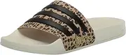 [adidas] Unisex Adilette Shower Slides Sandal, Off White/Black/Magic Beige, 13 US Men