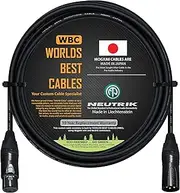 Worlds Best Cables 75 cm - Balanced Microphone Cable Custom Made by - Using Mogami 2549 (Black) Wire and Neutrik NC3MXX-B & NC3FXX-B Gold XLR Plugs