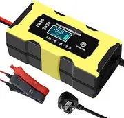 Car Battery Charger 12V/6A Automatic Battery Charger Mai ainer with Display Pulse Rep Charger for Car Cycle S Electric Vehicle Lead Acid Battery
