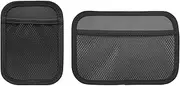 INNOLIFE Car Net Pocket Side Clutter Scattered Storage Phone Holder Strong Paste Organizer 8"x5.75" 1 Large +1 Small